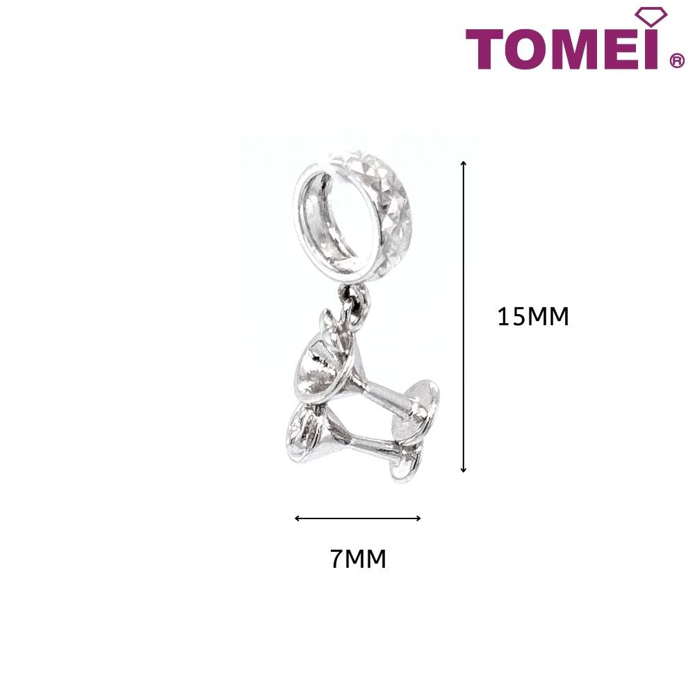 TOMEI Love Potion Cocktail Charm, White Gold 585
