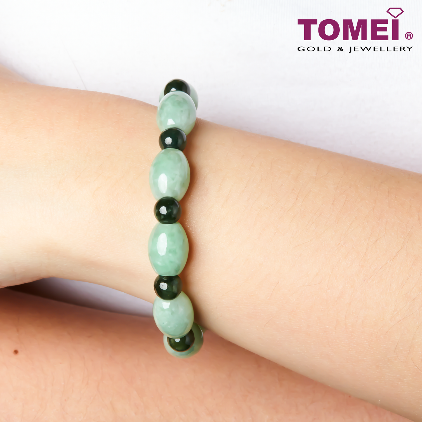 Tomei Palace Grace Mixed Green Jade Bracelet