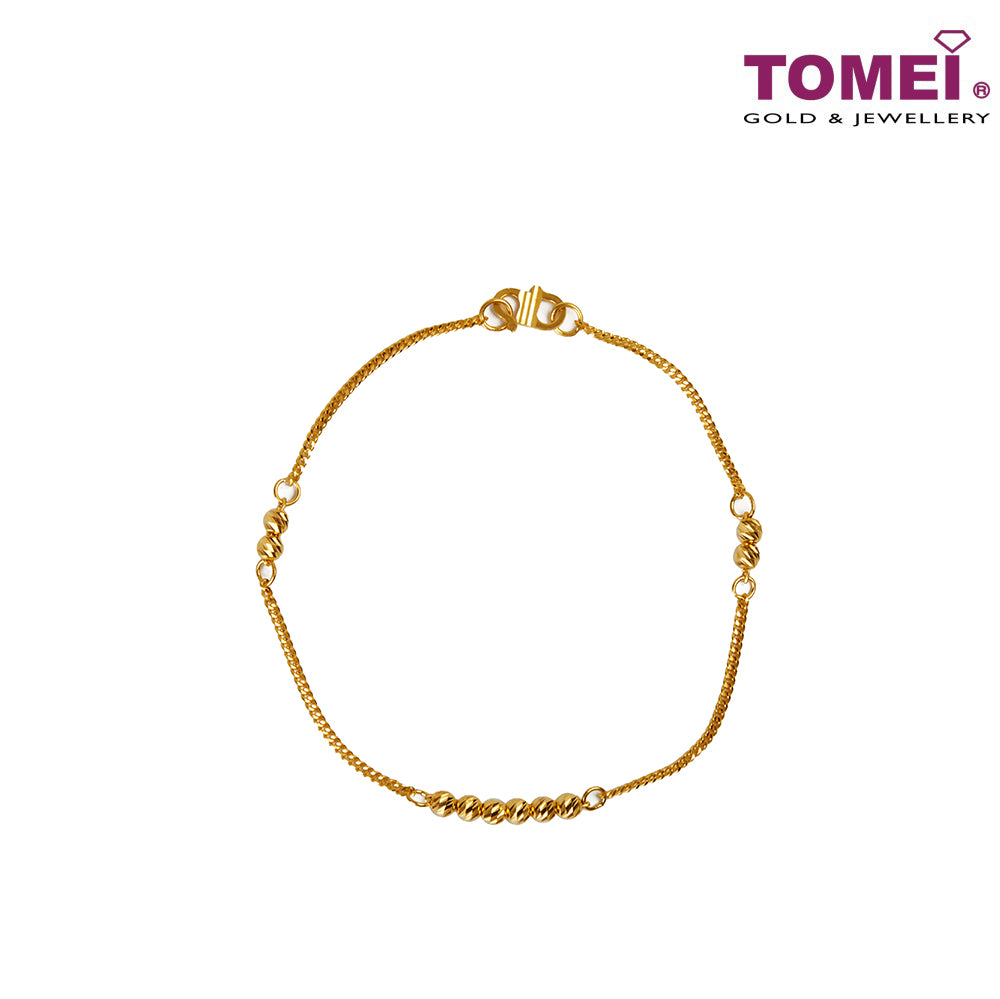 TOMEI Revelry in Joyous Circularity Bracelet, Yellow Gold 916 (BB3048-1C)
