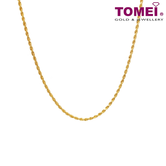 TOMEI Men's Twisted Sg Chain, Yellow Gold 916
