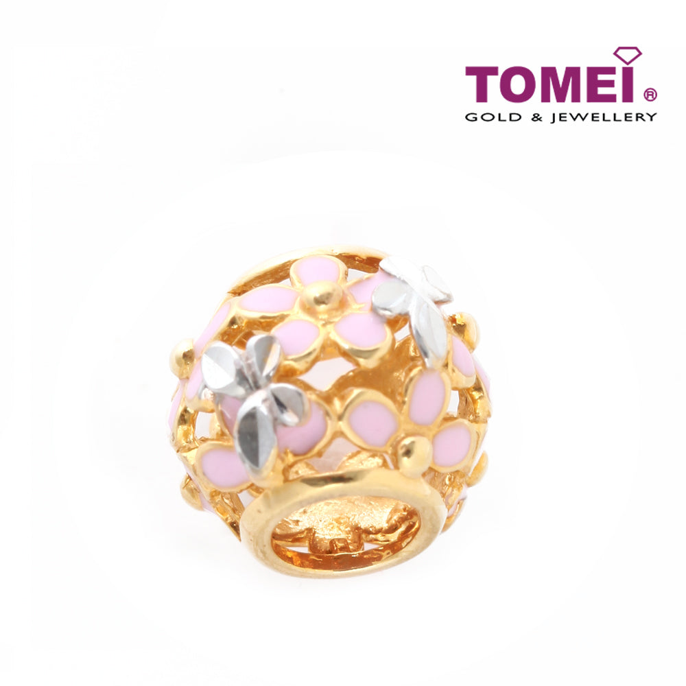 TOMEI Sweet Floral Charm, Yellow Gold 916