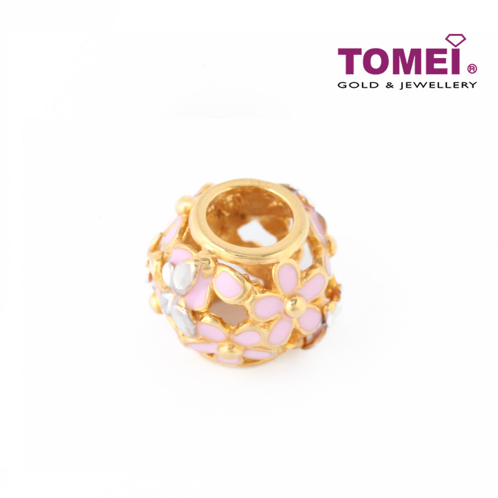 TOMEI Sweet Floral Charm, Yellow Gold 916