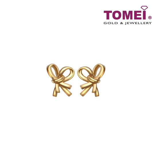 TOMEI Sweet Petite Earrings, Yellow Gold 916 (9Q-YG1194E-1C) (1.94G)