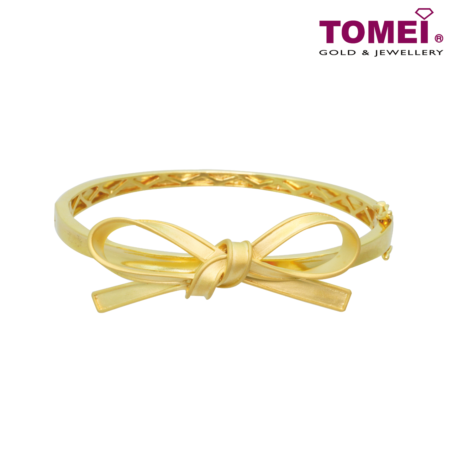 TOMEI Ribbon Bliss Bangle, Yellow Gold 916