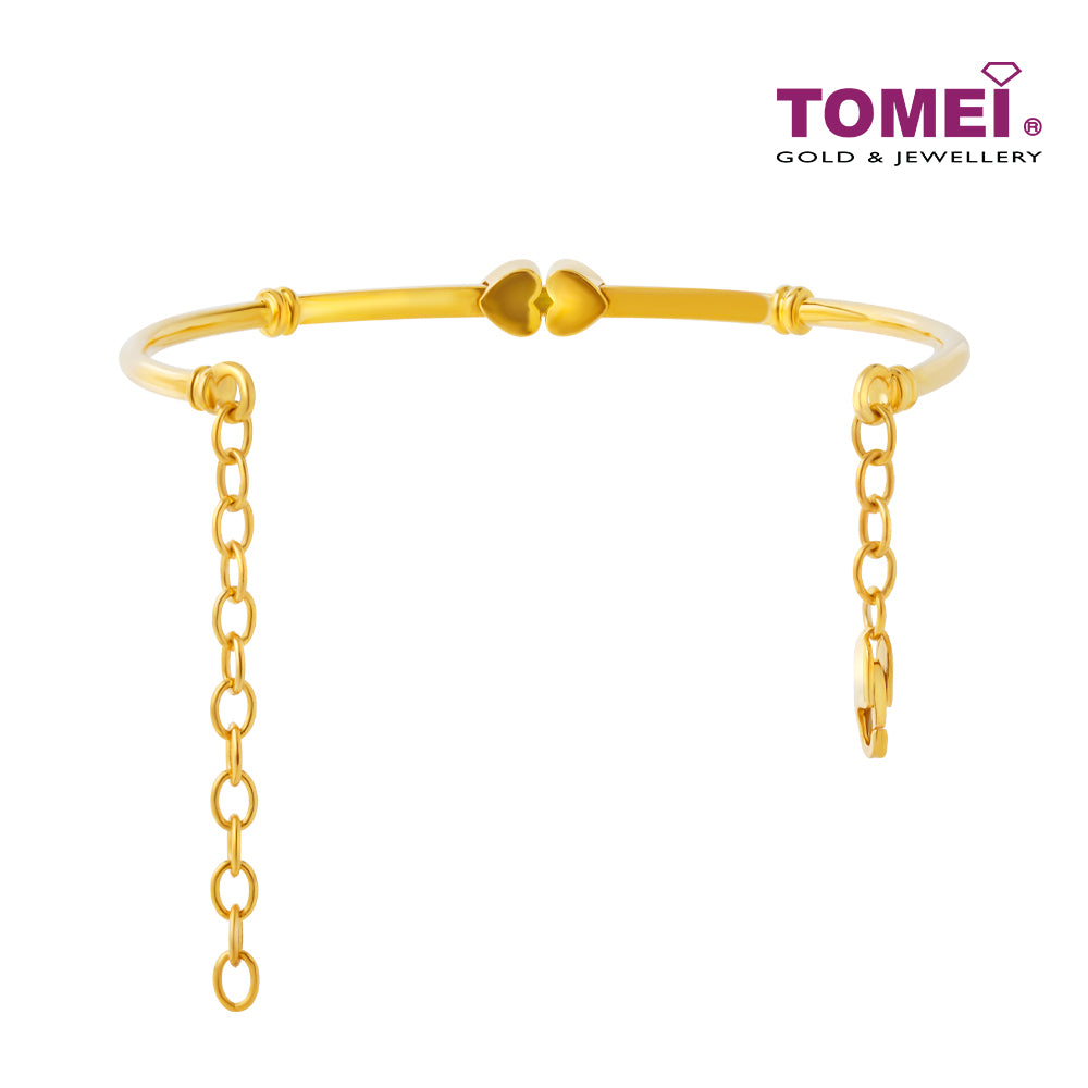 TOMEI The Joint Of Love Bangle, Yellow Gold 916