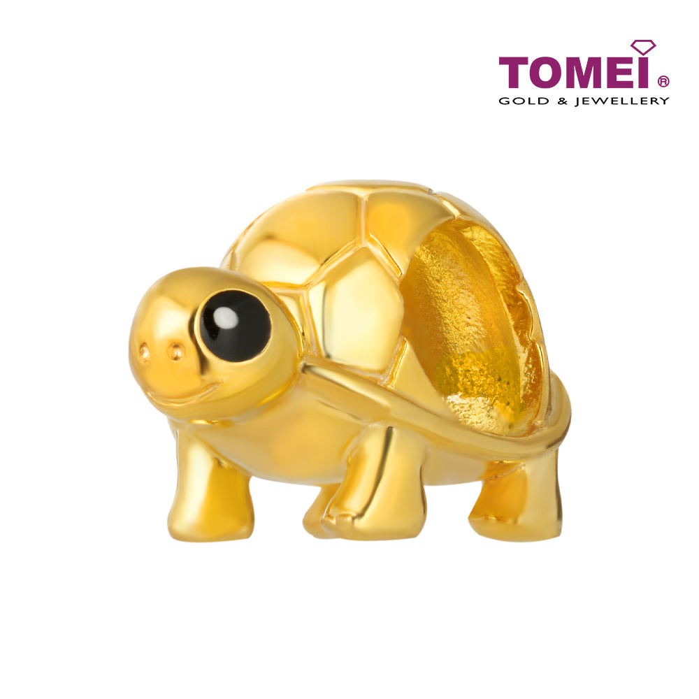 TOMEI Longevity Tortoise Charm, Yellow Gold 916