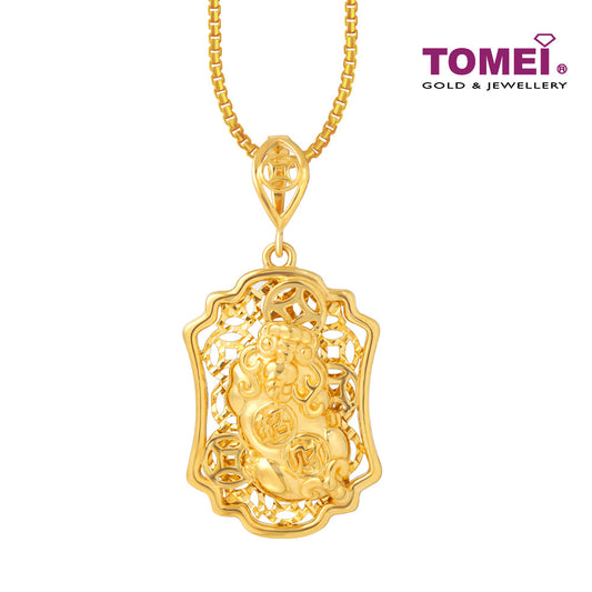 TOMEI Wealthy Pixiu Pendant, Yellow Gold 916