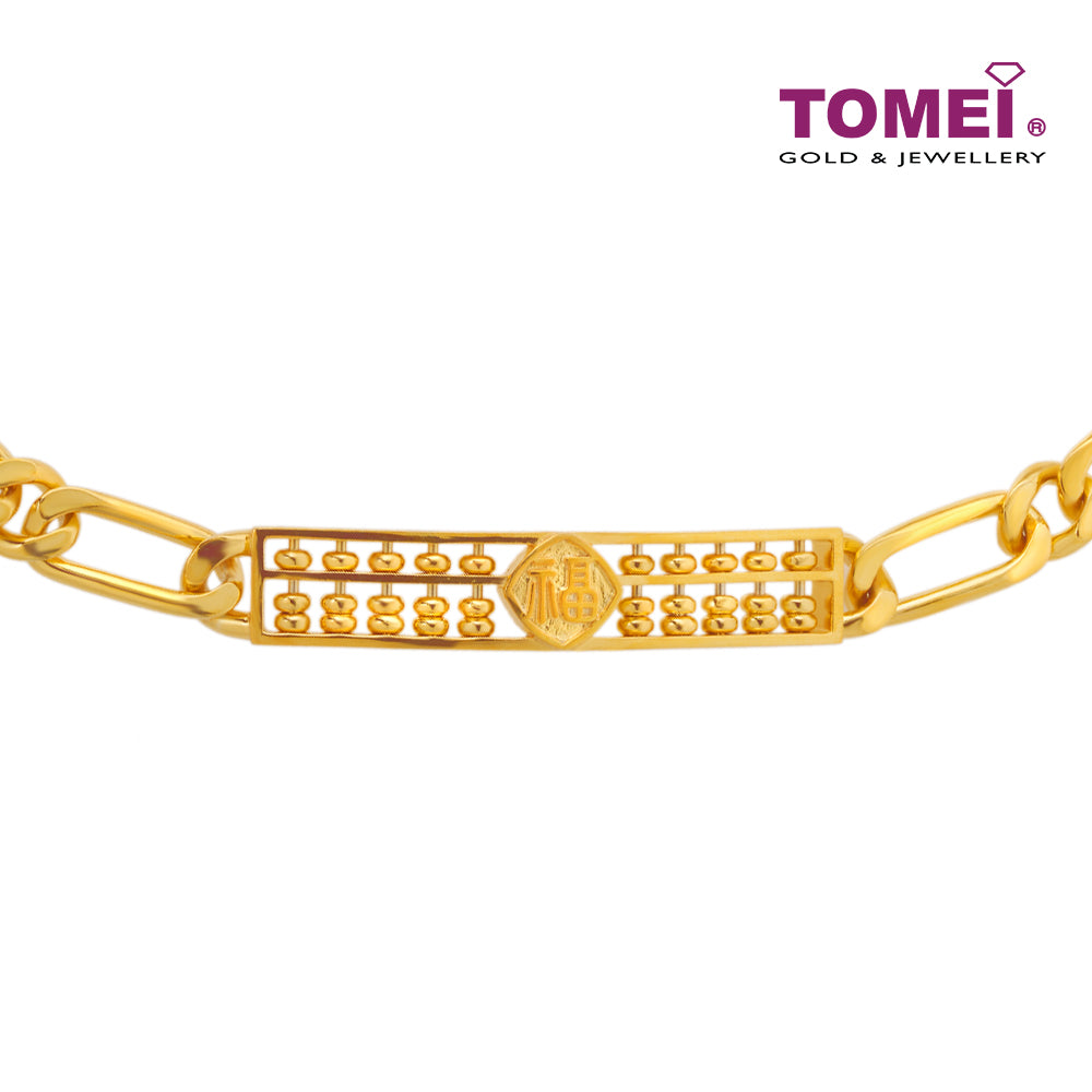 TOMEI Long Abacus Bracelet, Yellow Gold 916