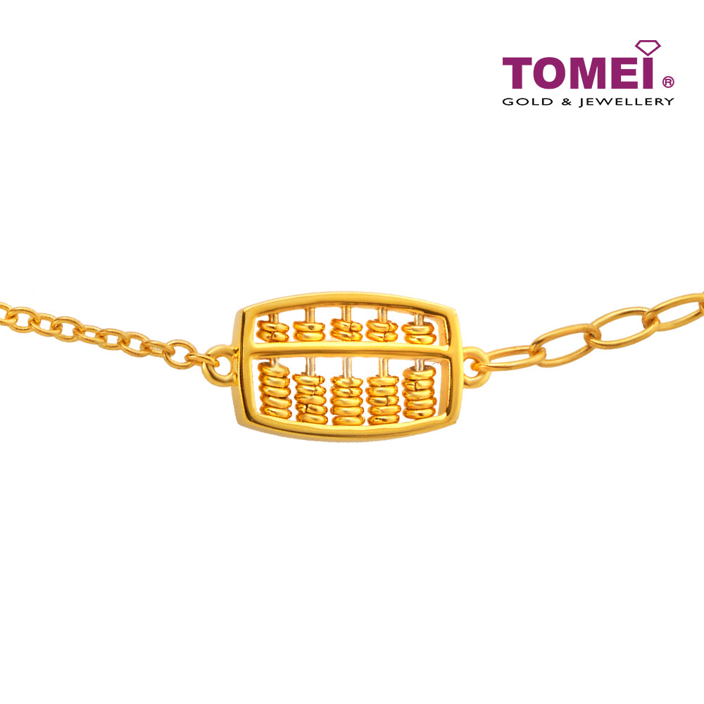 TOMEI Dual-Chain Bracelet With Abacus, Yellow Gold 916