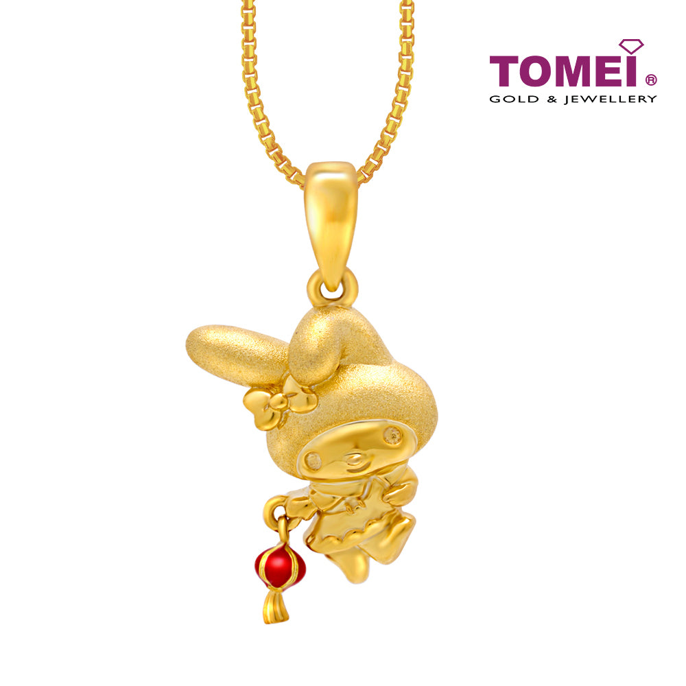 TOMEI X SANRIO My Melody With Tang Lung Pendant, Yellow Gold 916