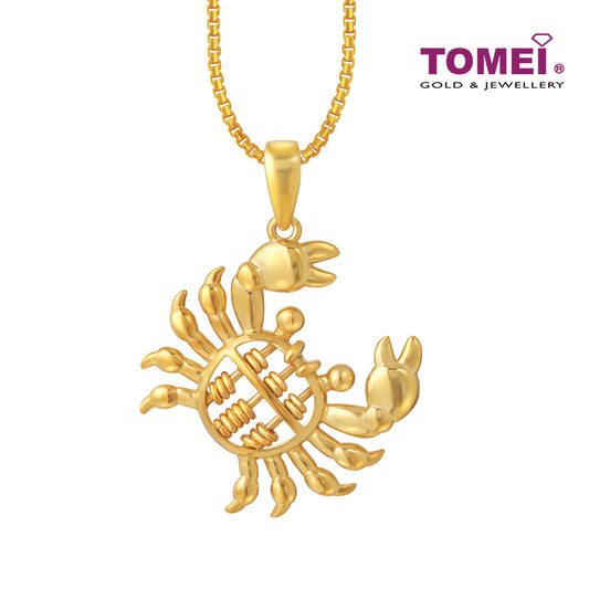TOMEI Crab Abacus Pendant, Yellow Gold 916