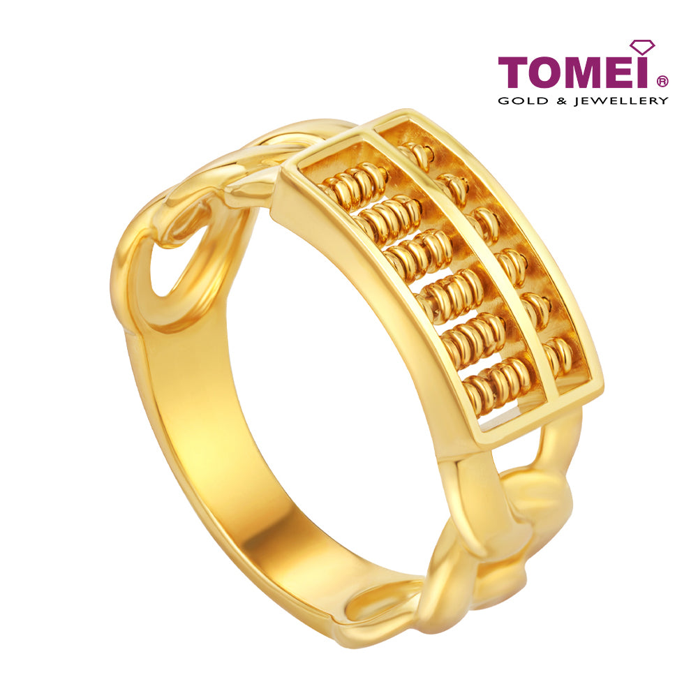TOMEI Abacus Ring, Yellow Gold 916