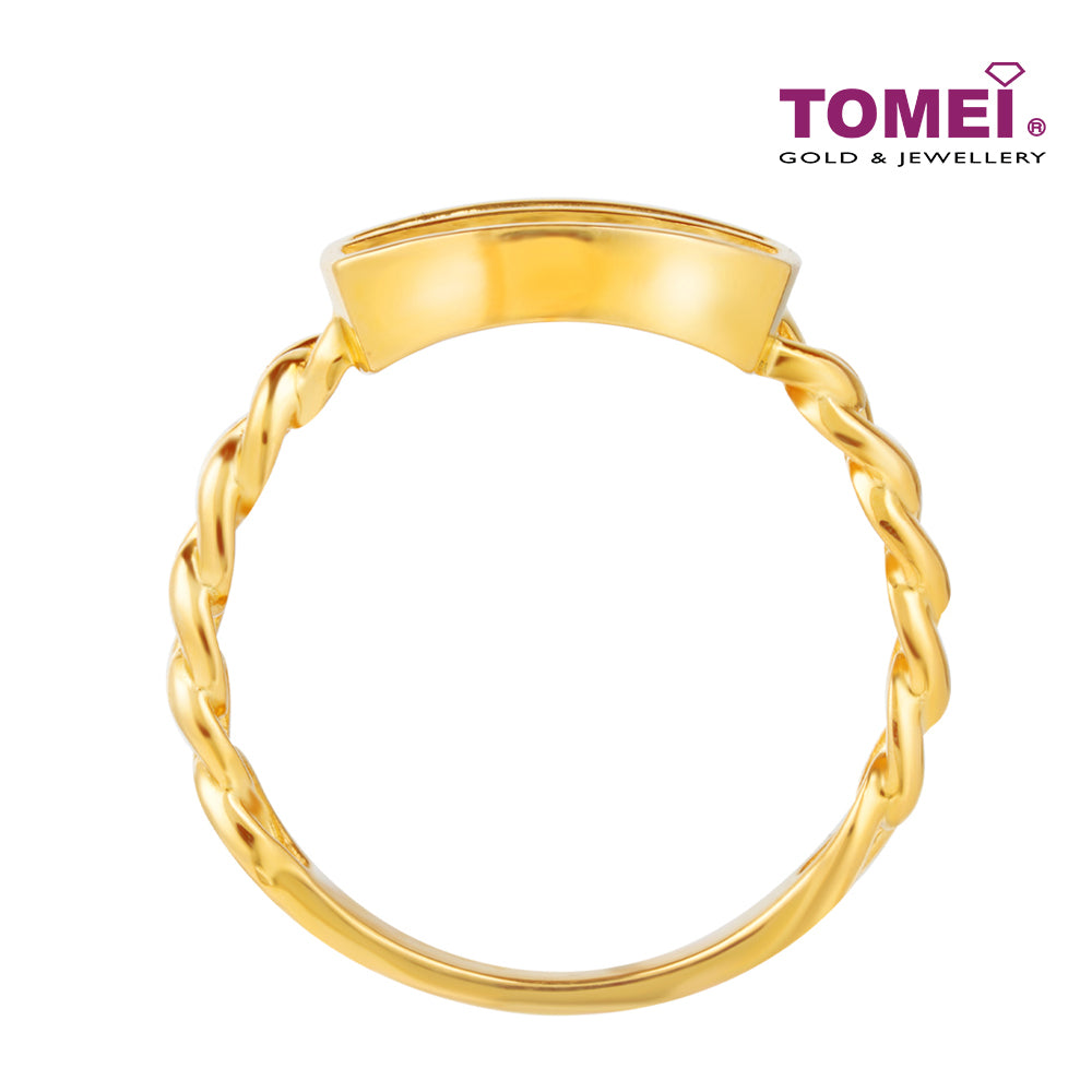 TOMEI Abacus Link Ring, Yellow Gold 916