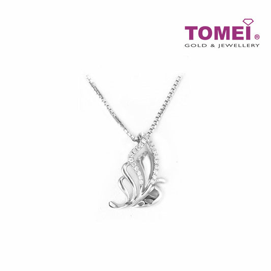 TOMEI Pendant Set, Diamond White Gold 375 (P4700)