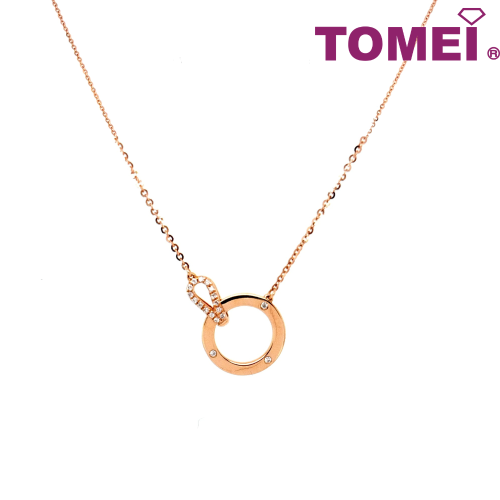 TOMEI Rouge Collection Diamond Necklace, Rose Gold 750