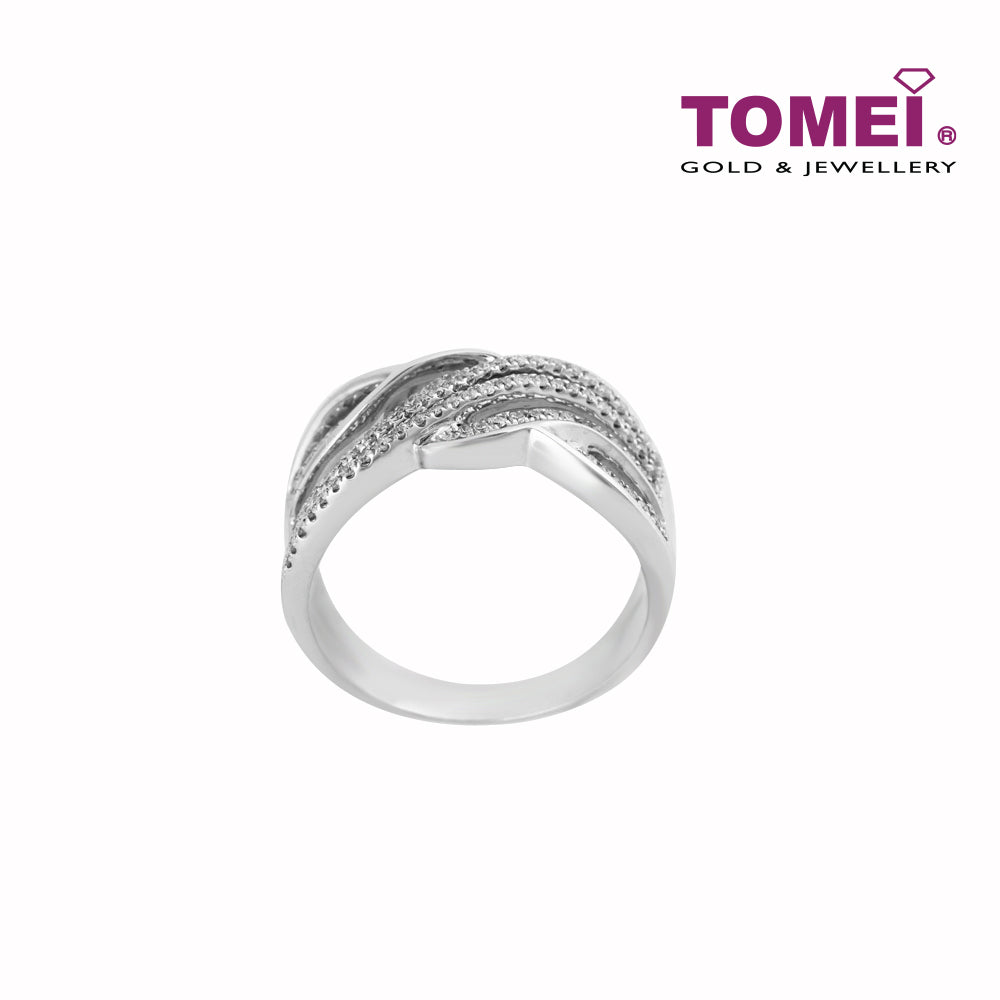TOMEI Ring, Diamond White Gold 750 (R1446)