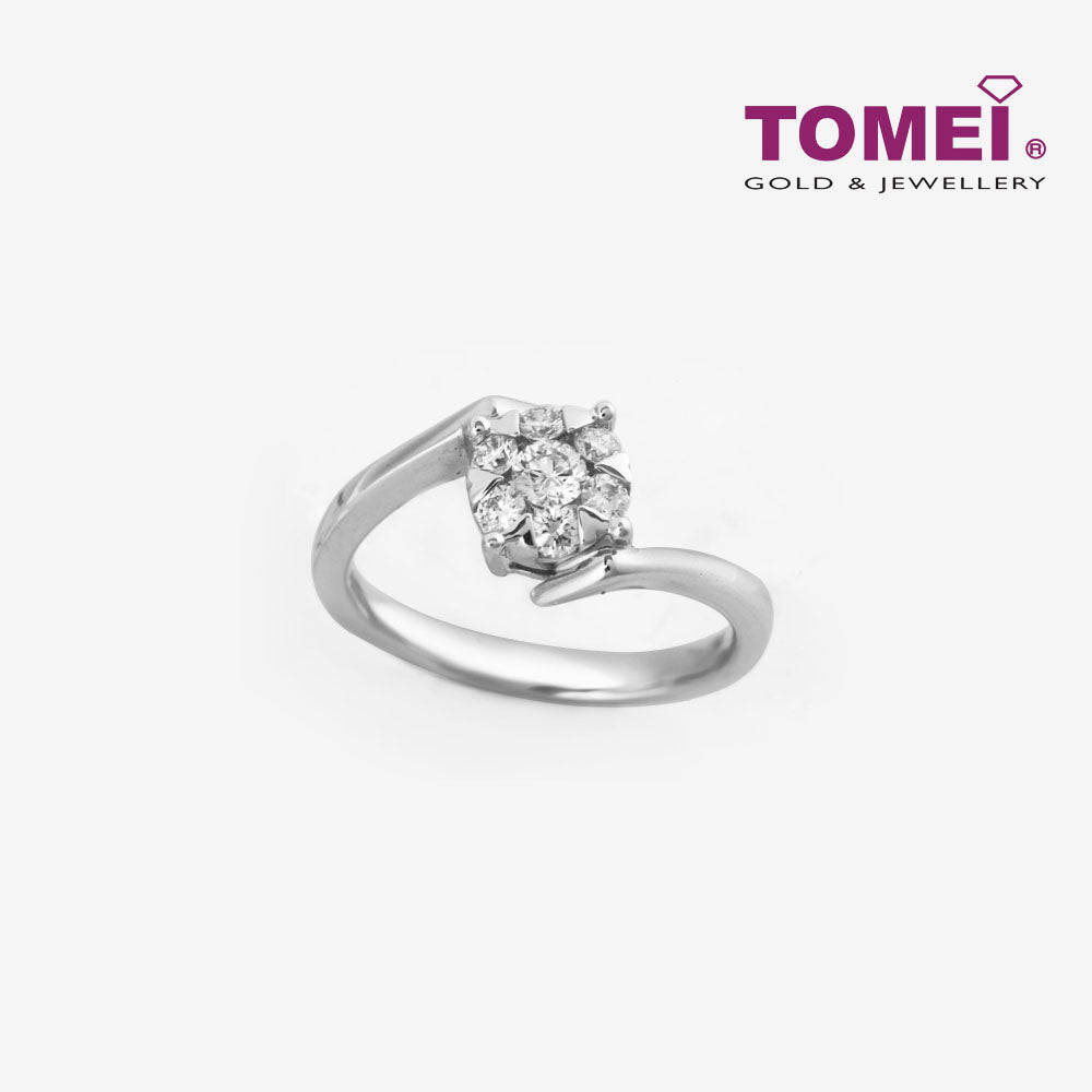 TOMEI Ring, Diamond White Gold 750 (R4194)
