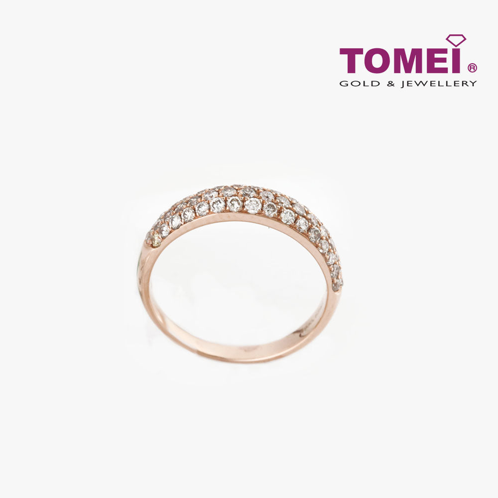 TOMEI Ring, Diamond Rose Gold 750