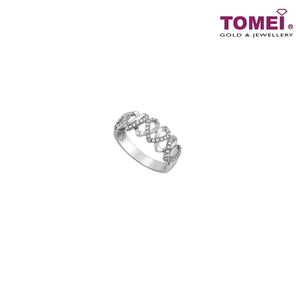 TOMEI Bonds of Grace Ring, Diamond White Gold 750 (R4747)