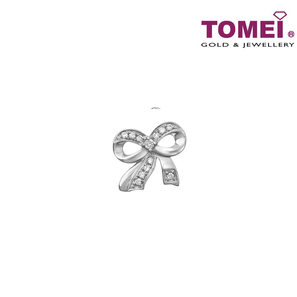 TOMEI Dazzle Bow Pendant, Diamond White Gold 750 (P6167)