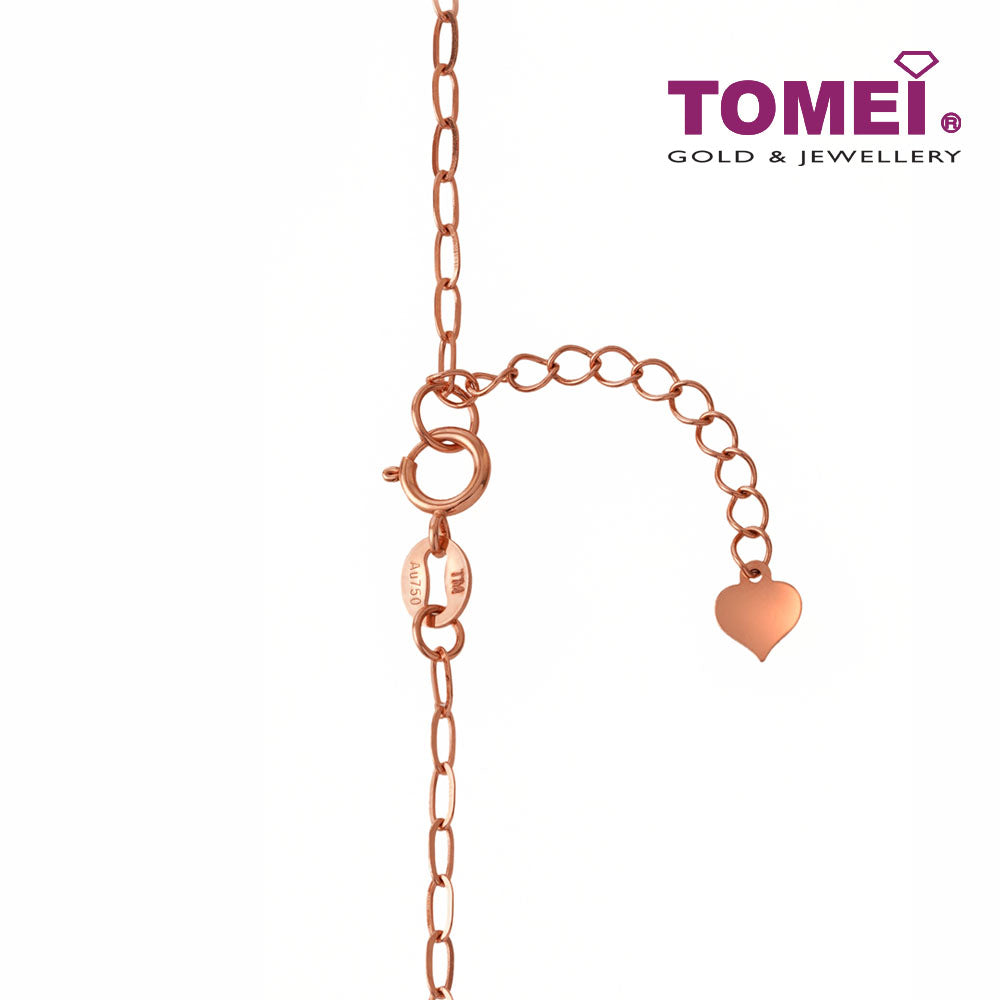 TOMEI Petal Charm Bracelet, Rose Gold 750