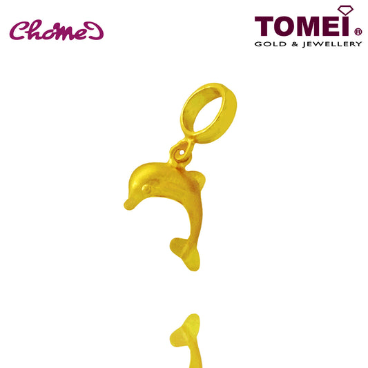 TOMEI Dolphin Chomel Charm, Yellow Gold 916