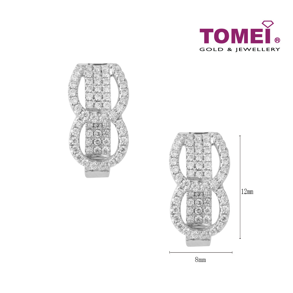 TOMEI Bonnie Earrings, White Gold 750 (E1897)