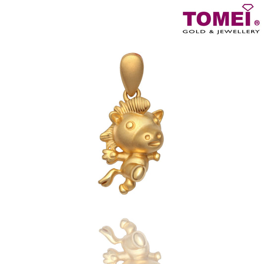 TOMEI Sweet Blessings Horse Pendant, Yellow Gold 916