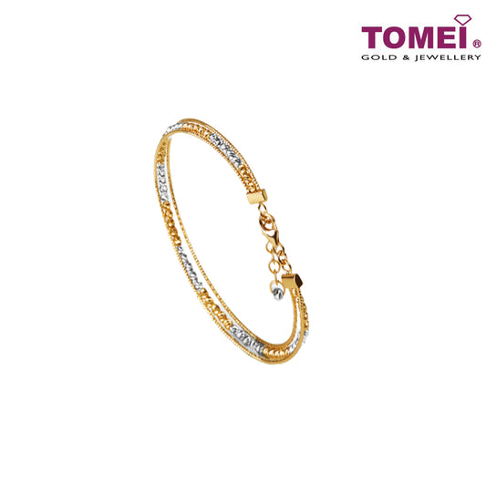 TOMEI Bravura in Dual Spectacularity Bangle, Yellow Gold 916