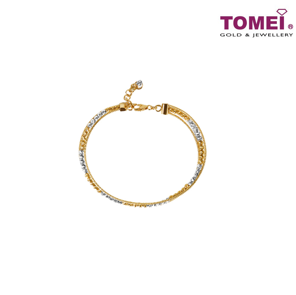 TOMEI Bravura in Dual Spectacularity Bangle, Yellow Gold 916