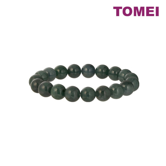 TOMEI Palace Grace Dark Green Jade Bracelet (Unisex-9.5MM)