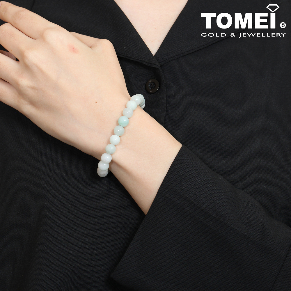 TOMEI Palace Grace Light Green Jade Bracelet (JM-XX)