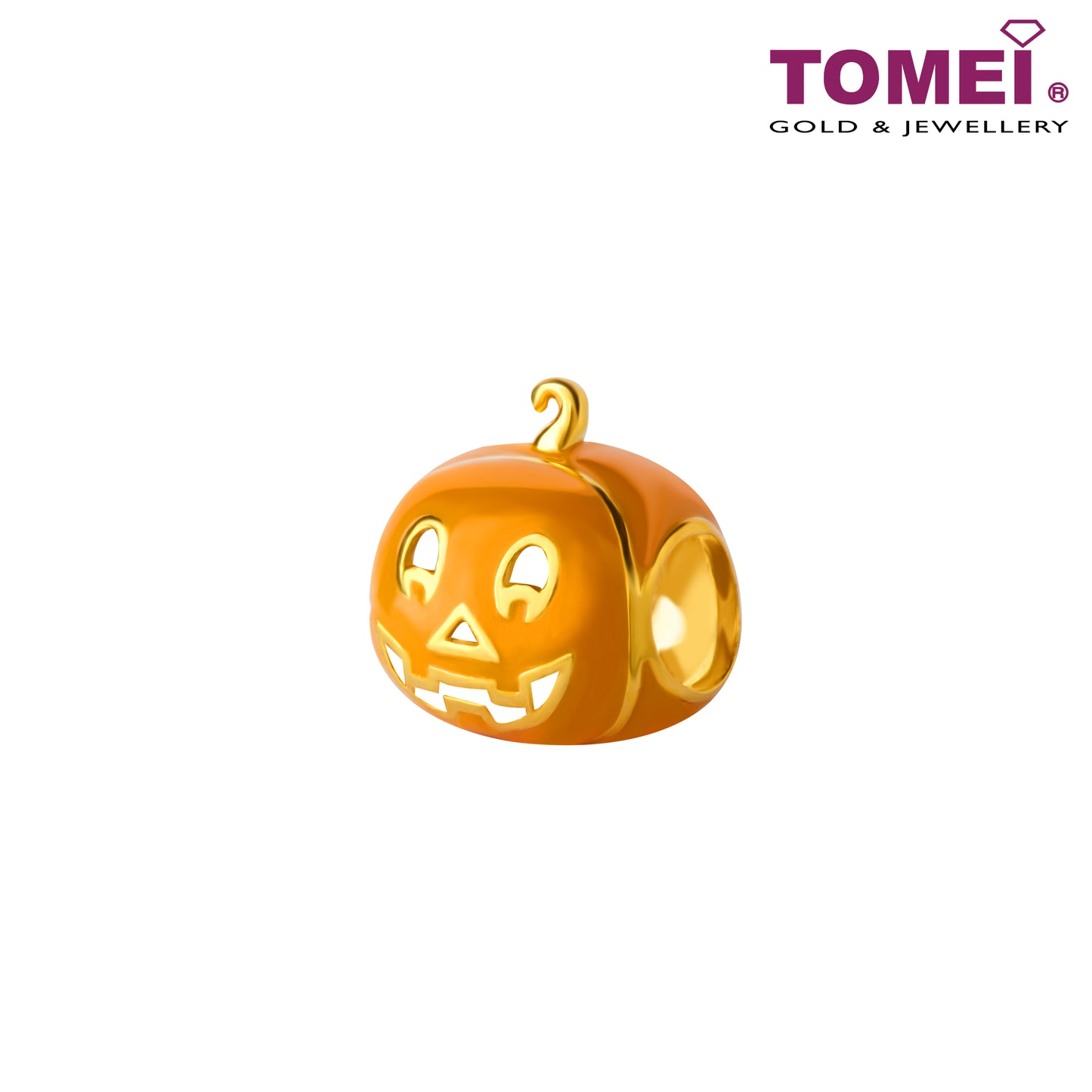 TOMEI Smiling Jack-o'-Lantern Pumpkin | Yellow Gold 916 (22K)