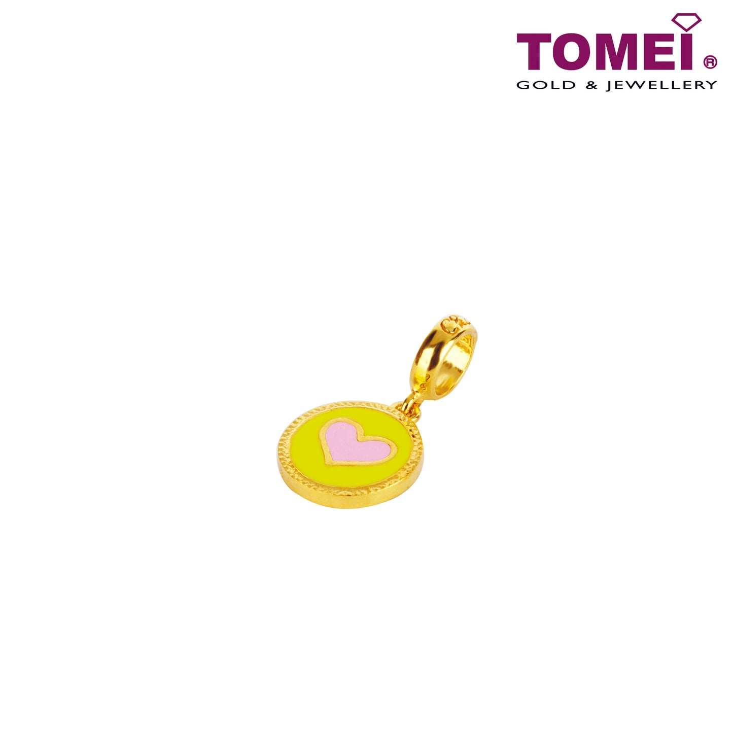 TOMEI Love Medal Charm, Yellow Gold 916