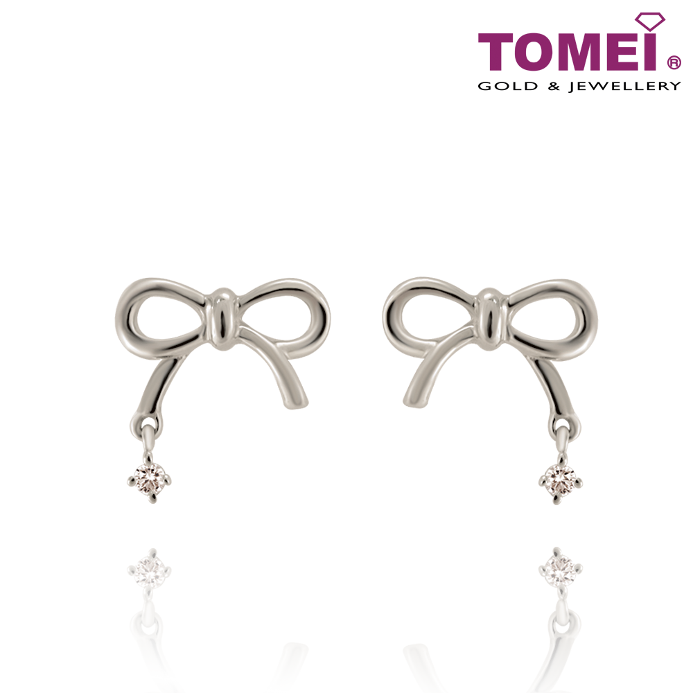 Love Giver Earrings | Tomei White Gold 585 (14K) (E1024)