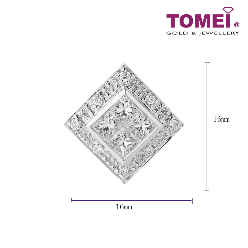 TOMEI Pendant In Quadrated Sensations, Diamond White Gold 750 (P2982)