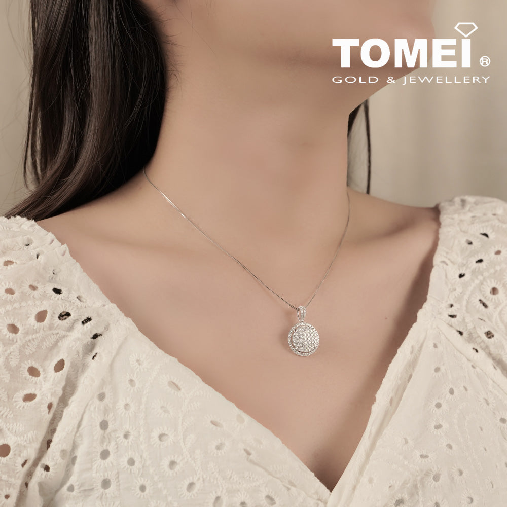 TOMEI Diamond Pendant, White Gold 750 (P6037)