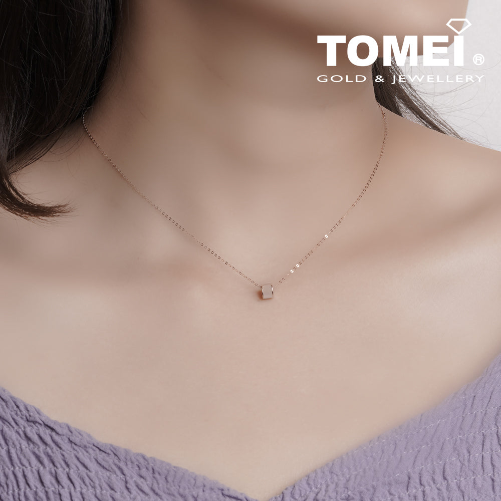 TOMEI Rouge Collection Nacre Enchanting Necklace, Rose Gold 750