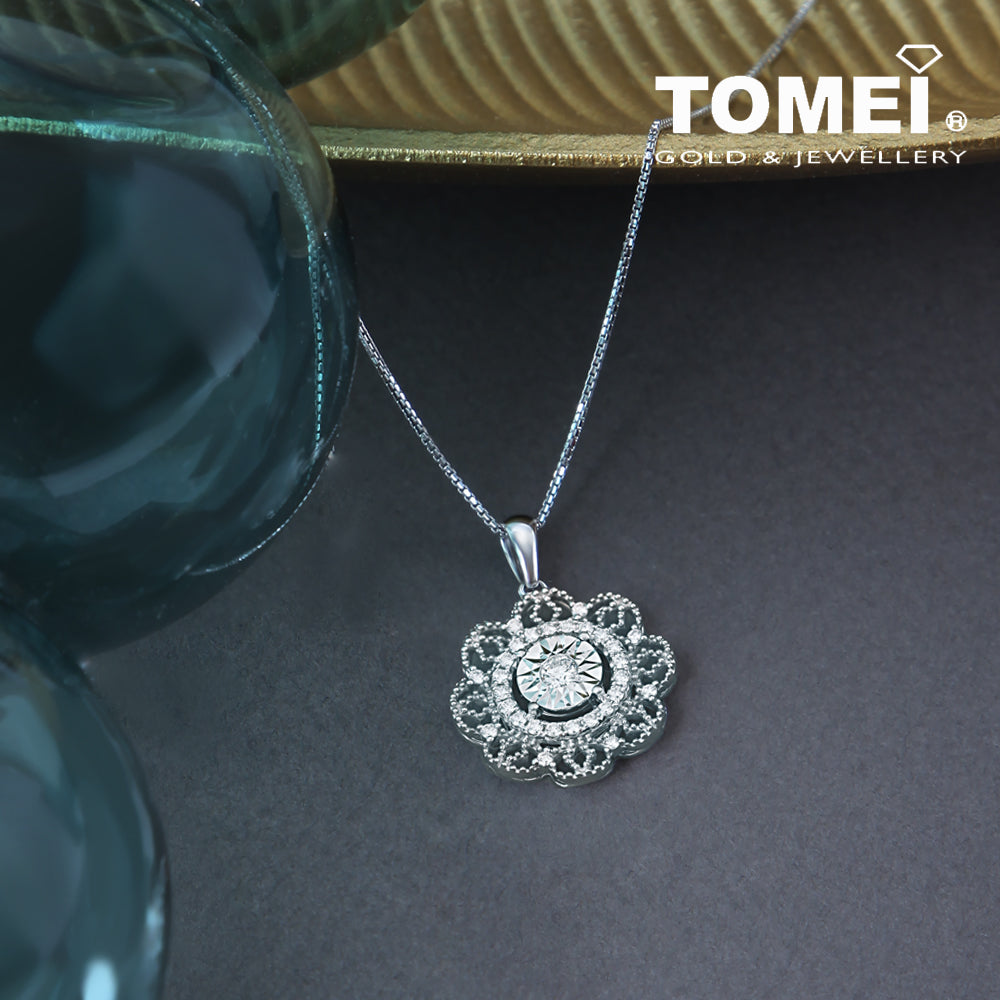 TOMEI Diamond Pendant, White Gold 750 (18K) (P6210)