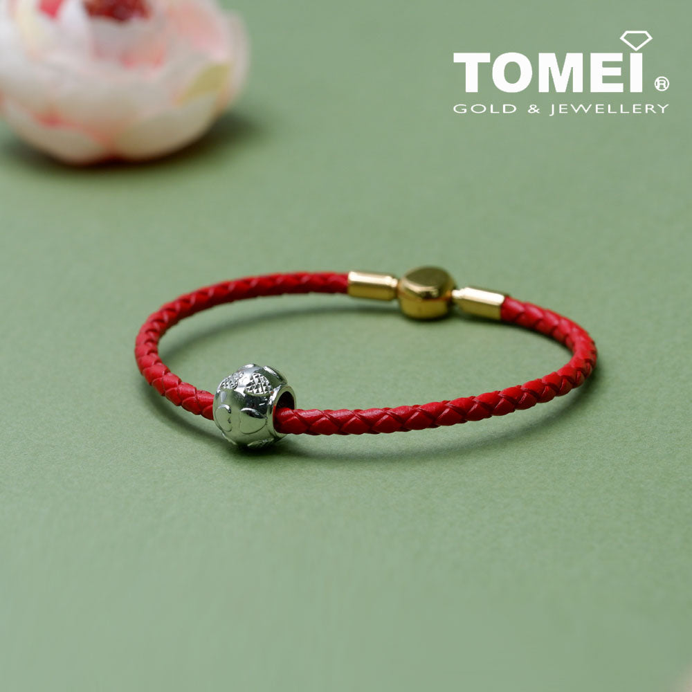 TOMEI My Printed Love Charm, White Gold 585