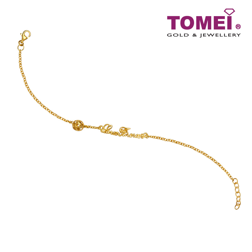 TOMEI Loving You Forever Bracelet, Yellow Gold 916 (BB3180-1C) (4.16g)