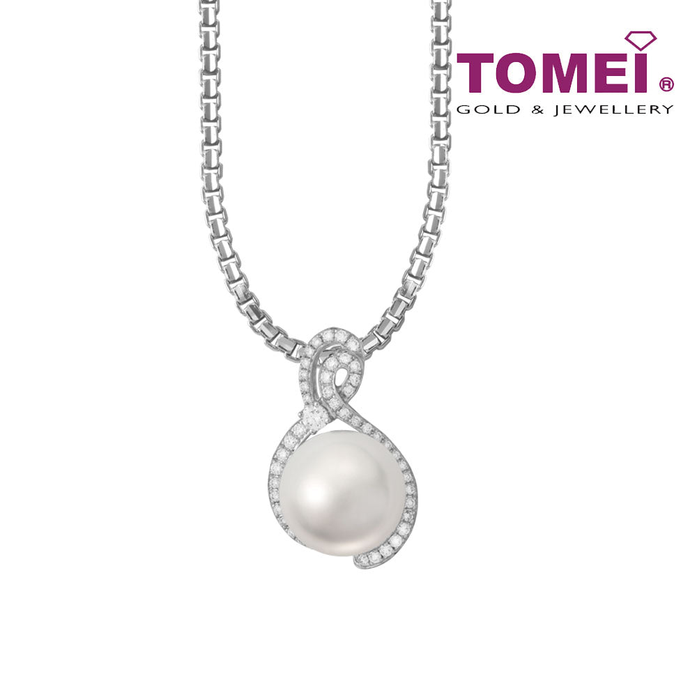 TOMEI Pearl Diamond Pendant, White Gold 750 (P5609)
