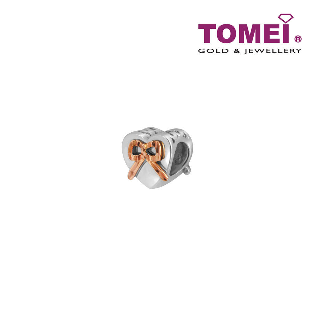 Swathed in Ribband with Love Charm | Tomei White Gold 585 (14K) (P5672)