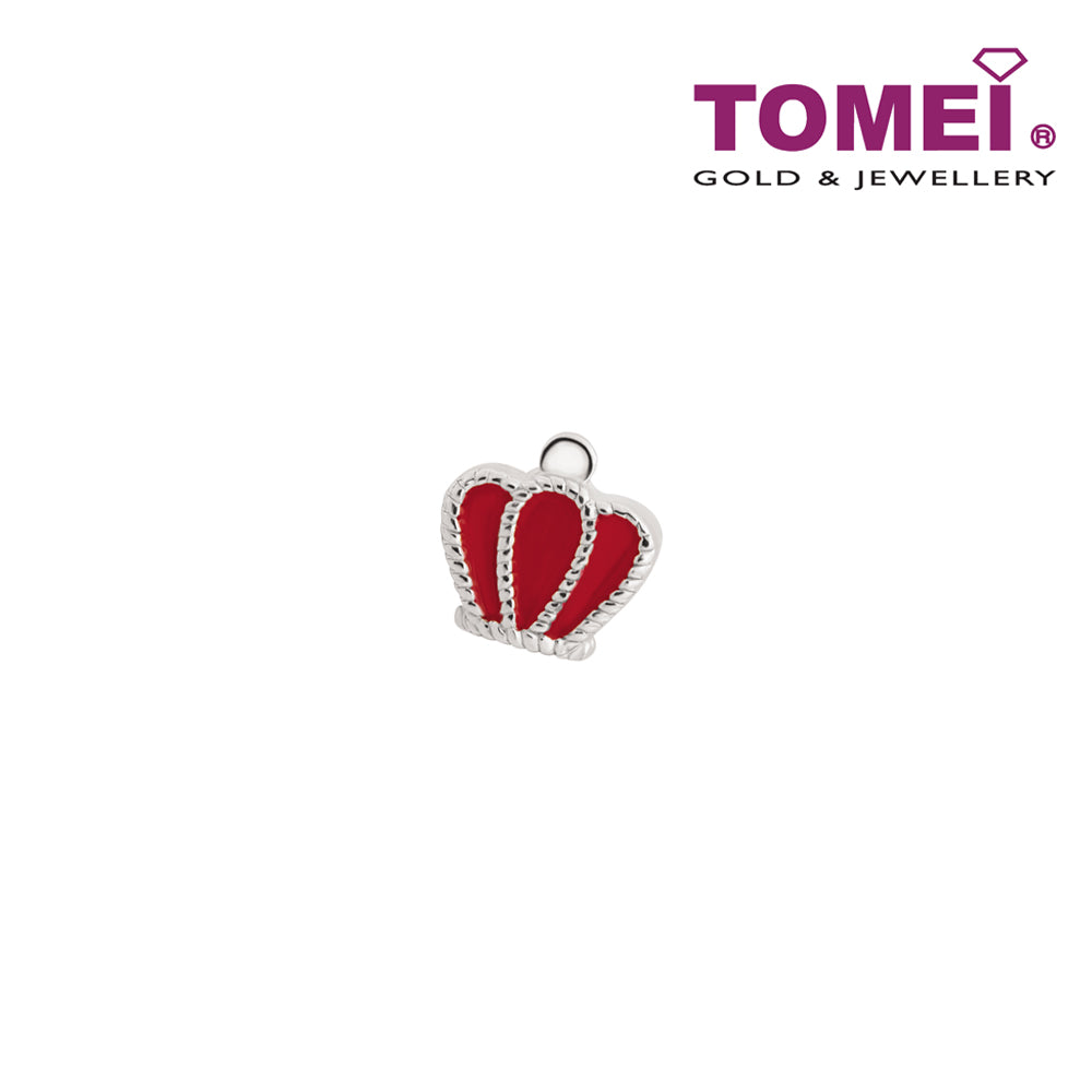 Regally Rouge Crown Charm | Tomei White Gold 585 (14K) (P5755)