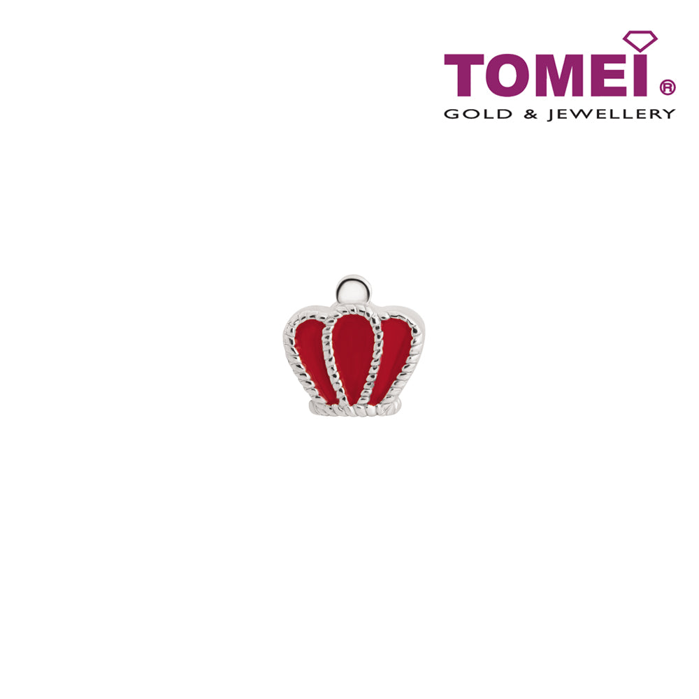 Regally Rouge Crown Charm | Tomei White Gold 585 (14K) (P5755)