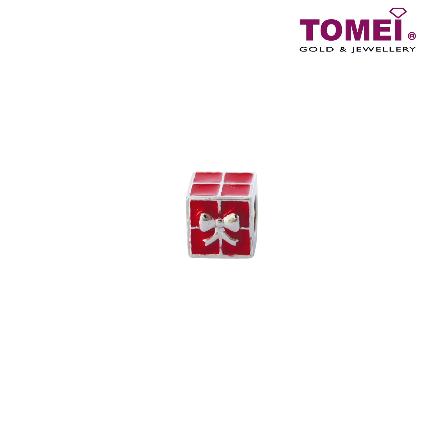 TOMEI The Ravishing Red Box of Surprises Charm | White Gold 585 (14K) (P5879)