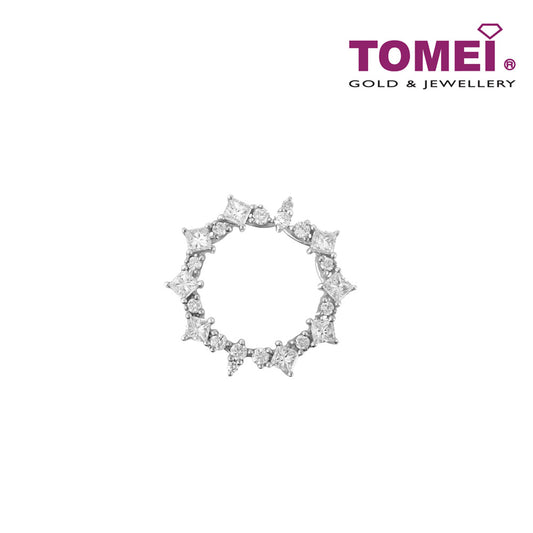 TOMEI Luminously Sparkling Rays Diamond Pendant, White Gold 750 (P6168)