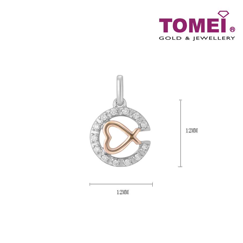 TOMEI Diamond Pendant Set I White+Rose Gold 585 (14K) (P6222)