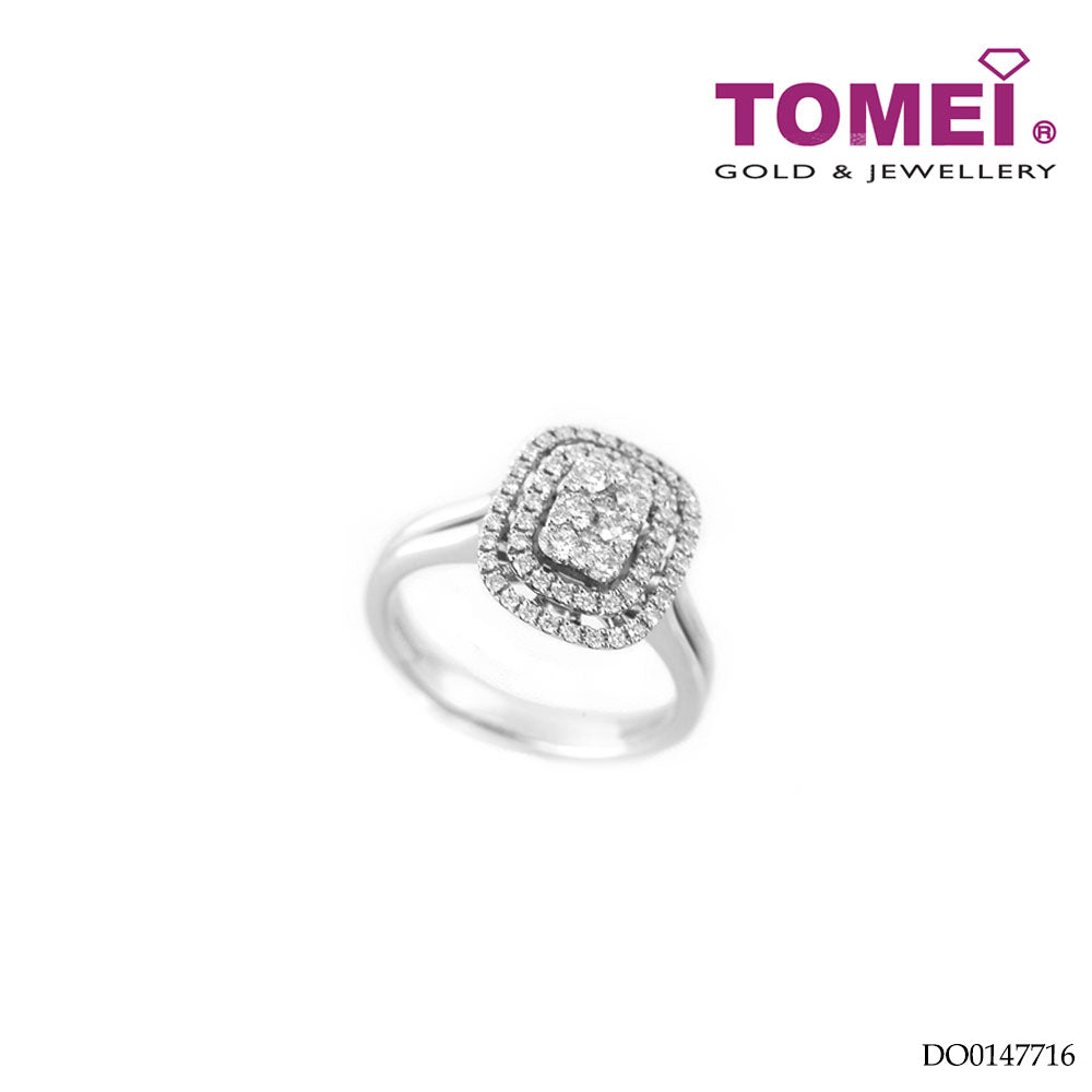 TOMEI Diamond Ring, White Gold 750 (R4750)