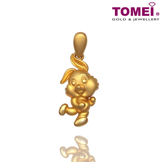TOMEI Sweet Blessings Rabbit Pendant, Yellow Gold 916